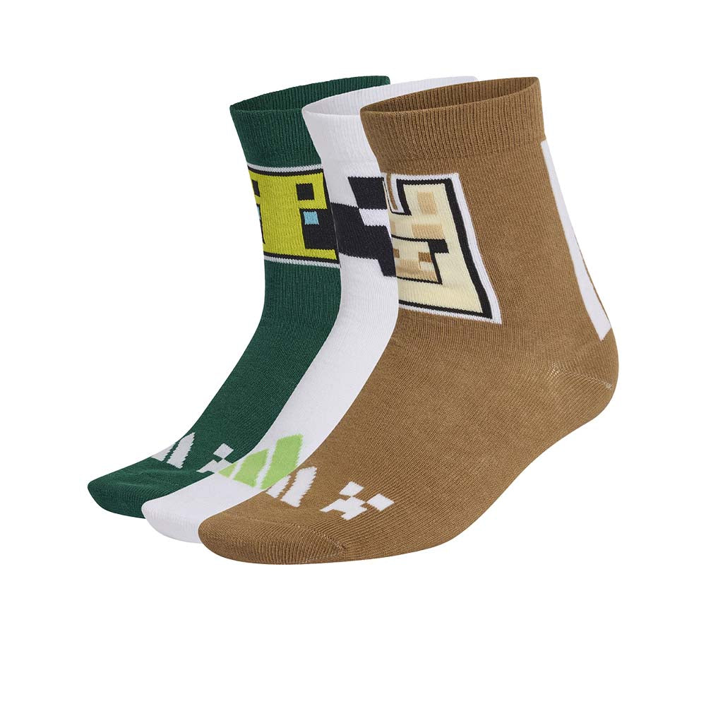 ADIDAS Minecraft Kids Socks (3 Pairs) - Supersports Thailand Supersports Thailand