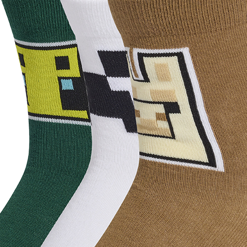 ADIDAS Minecraft Kids Socks (3 Pairs) - Supersports Thailand Supersports Thailand