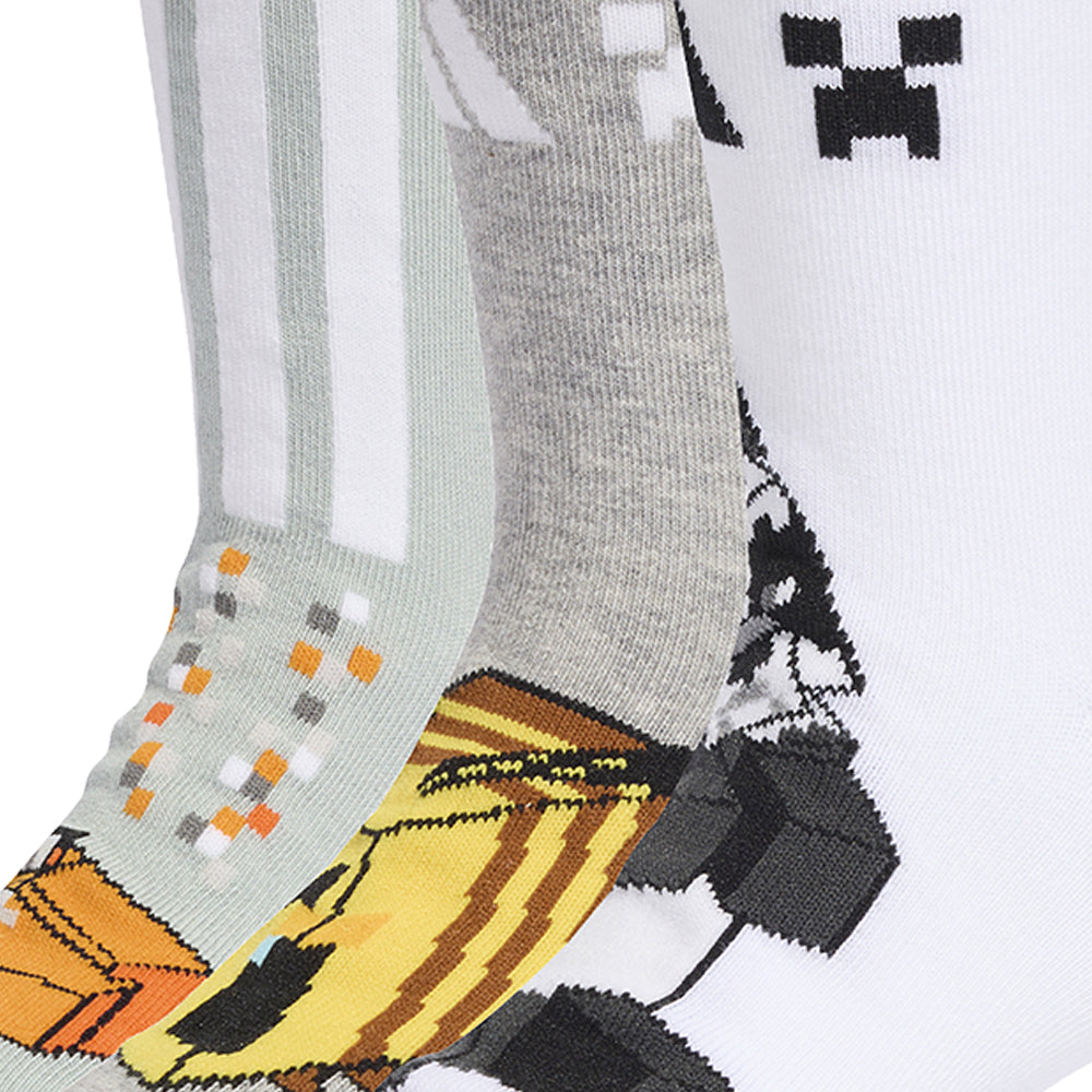 ADIDAS Minecraft Kids Socks (3 Pairs) - Supersports Thailand Supersports Thailand