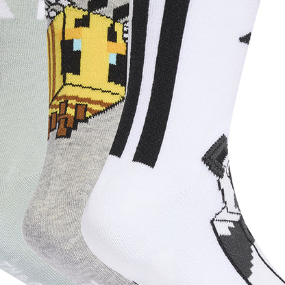ADIDAS Minecraft Kids Socks (3 Pairs) - Supersports Thailand