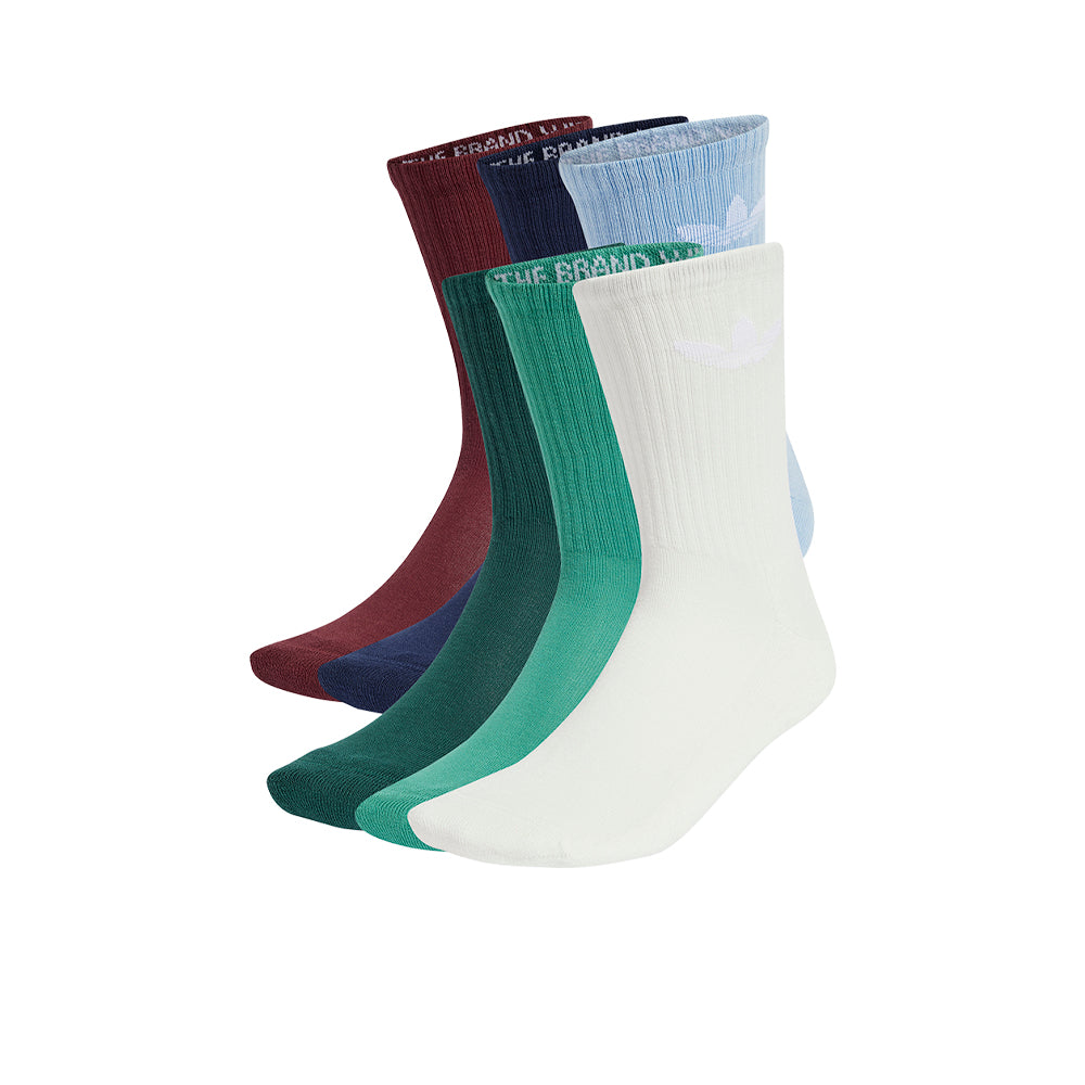 ADIDAS ORIGINALS Trefoil Cushion Crew Unisex Socks (6 Pairs) - Supersports Thailand