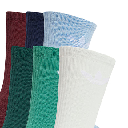 ADIDAS ORIGINALS Trefoil Cushion Crew Unisex Socks (6 Pairs) - Supersports Thailand