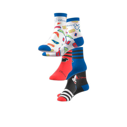 ADIDAS Mickey Mouse Crew ถุงเท้าลำลองเด็ก(แพ็ค 3 คู่)