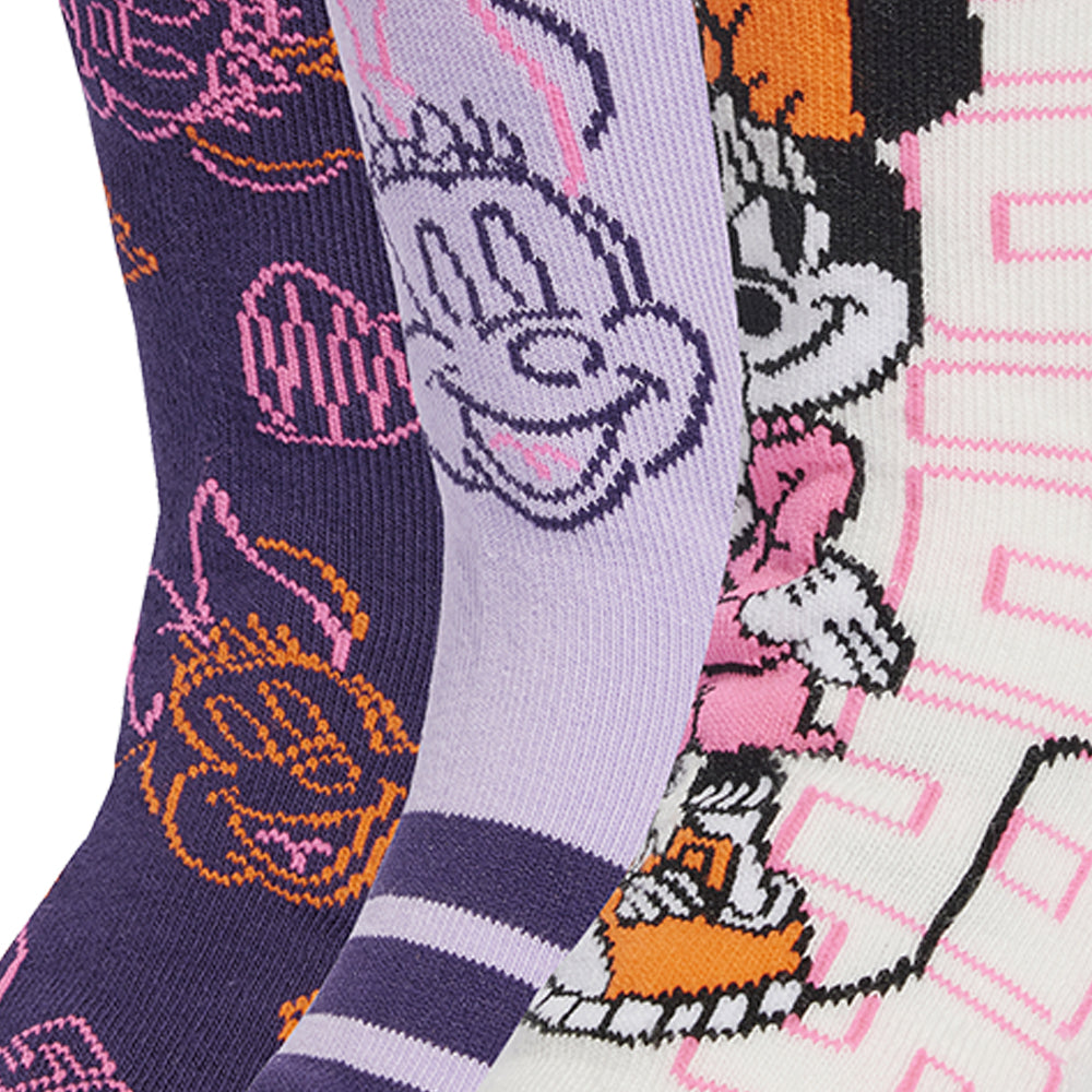 ADIDAS Disney Minnie Mouse ถุงเท้าเด็กผู้หญิง (แพ็ค 3 คู่)