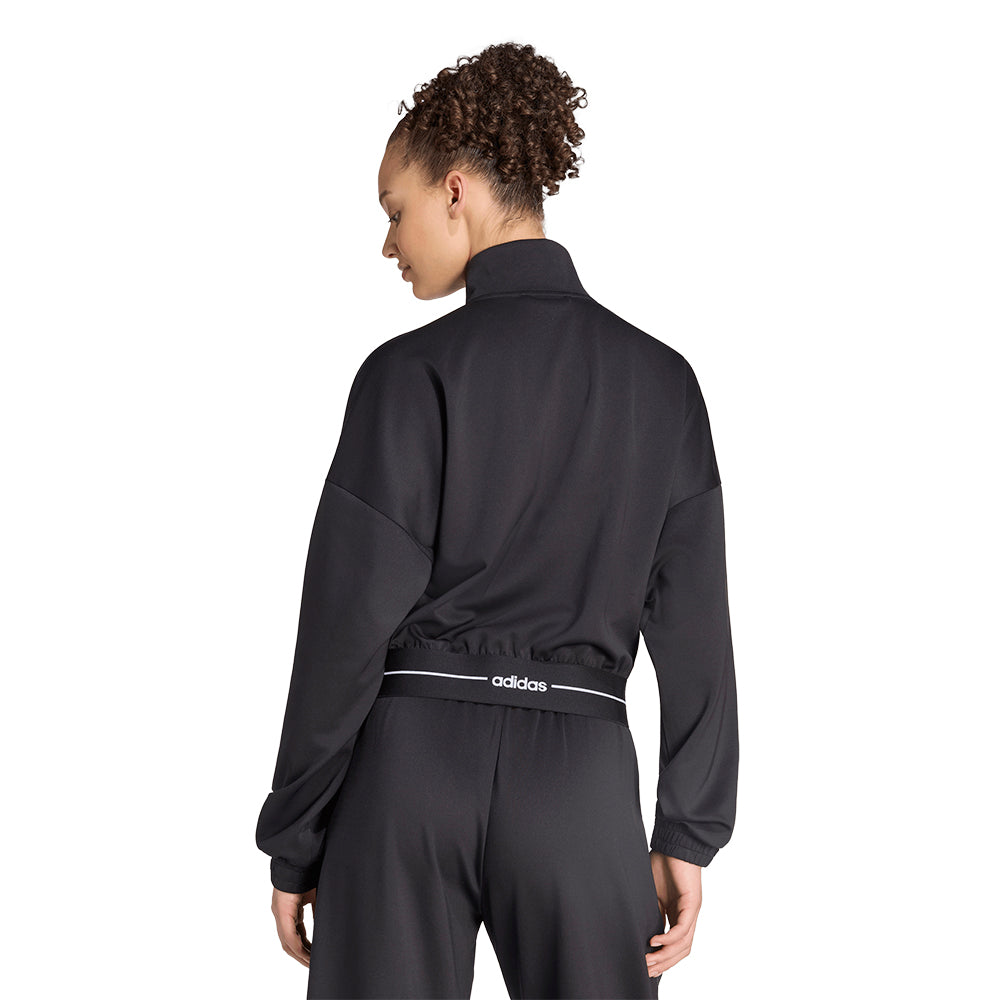 ADIDAS Hyperglam Cropped Track เสื้อแจ็คเก็ตวิ่งผู้หญิง Supersports Thailand