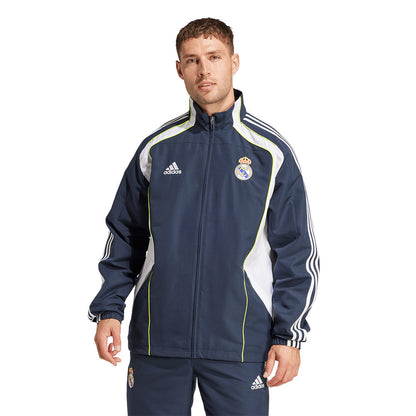 ADIDAS Real Madrid UBP Track เสื้อแจ็คเก็ตฟุตบอลผู้ชาย