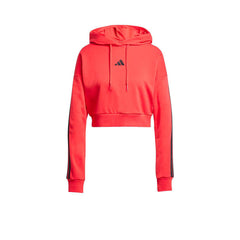 ADIDAS Essentials 3-Stripes French Terry Crop เสื้อฮู้ดผู้หญิง