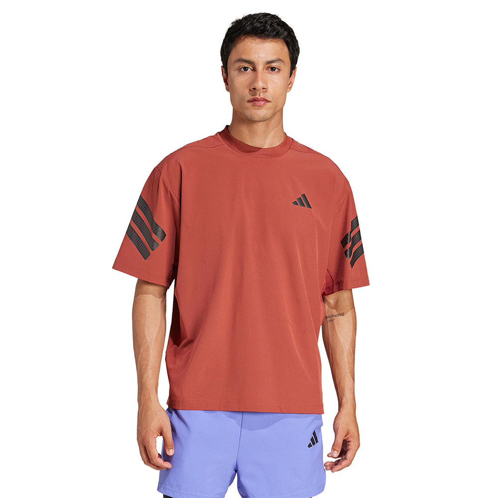ADIDAS Gym+ 3-Stripes Woven Pump Cover Men's Training T-Shirt - Supersports Thailand