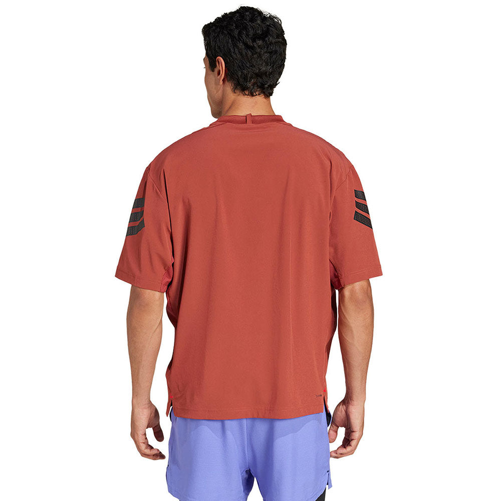 ADIDAS Gym+ 3-Stripes Woven Pump Cover Men's Training T-Shirt - Supersports Thailand