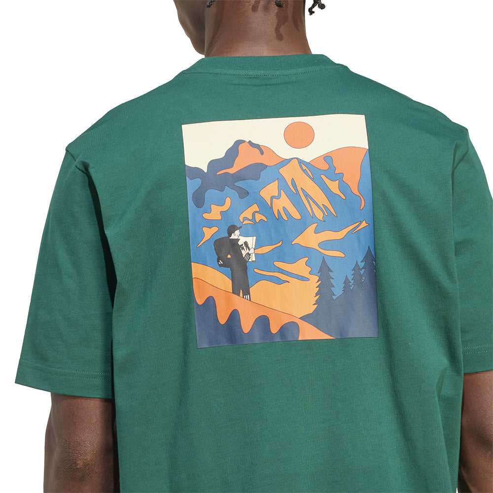 ADIDAS Doodle Hunt Hike Graphic เสื้อยืดผู้ชาย