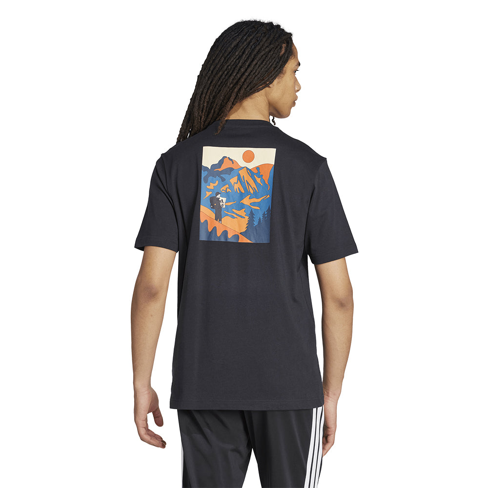 ADIDAS Doodle Hunt Hike Graphic เสื้อยืดผู้ชาย