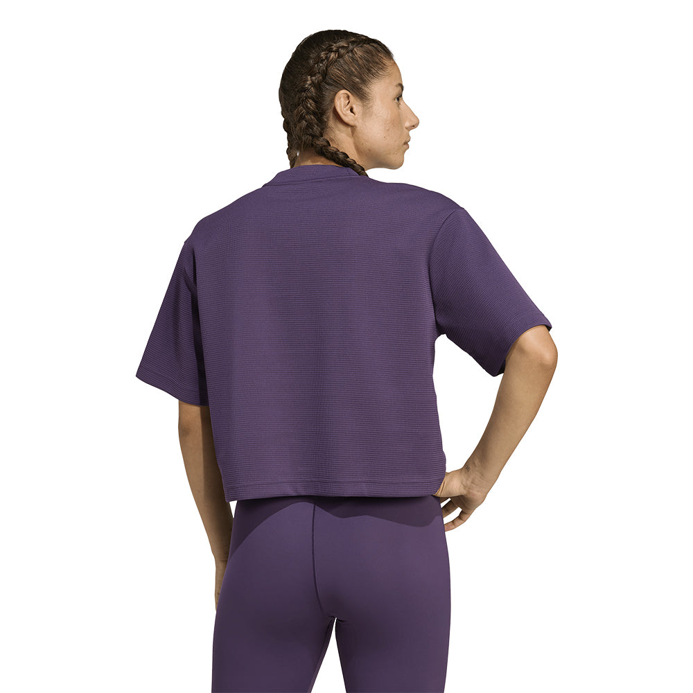 ADIDAS Yoga Motion Waffle Women's Training T-Shirt - Supersports Thailand