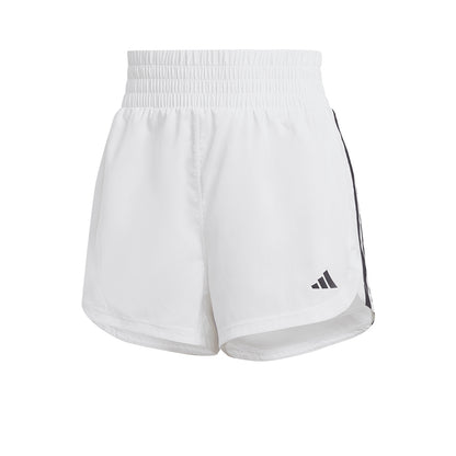 ADIDAS Pacer Training 3-Stripes Woven High-Rise กางเกงออกกำลังกายขาสั้นผู้หญิง