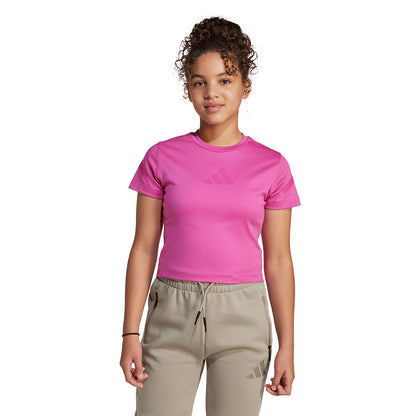 ADIDAS Z.N.E. Fitted Crop เสื้อยืดเด็กผู้หญิง