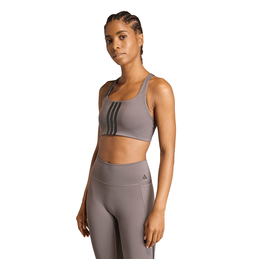 ADIDAS Optime Workout 3-Stripes Medium Support Women's Sports Bra - Supersports Thailand
