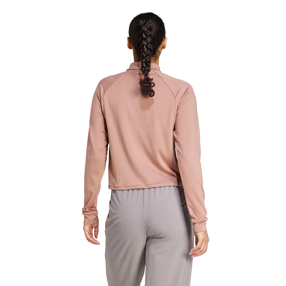 ADIDAS Train Essentials Minimal Branding 1/4-Zip Women's Training T-Shirt - Supersports Thailand