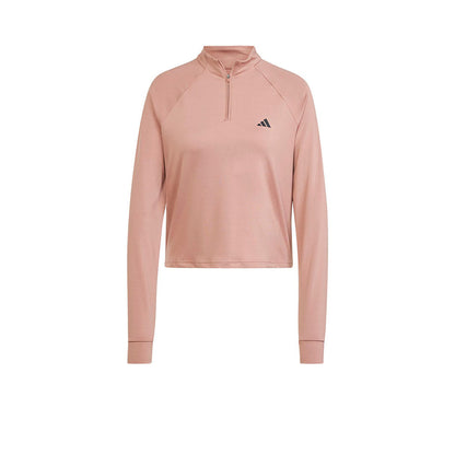 ADIDAS Train Essentials Minimal Branding 1/4-Zip Women's Training T-Shirt - Supersports Thailand