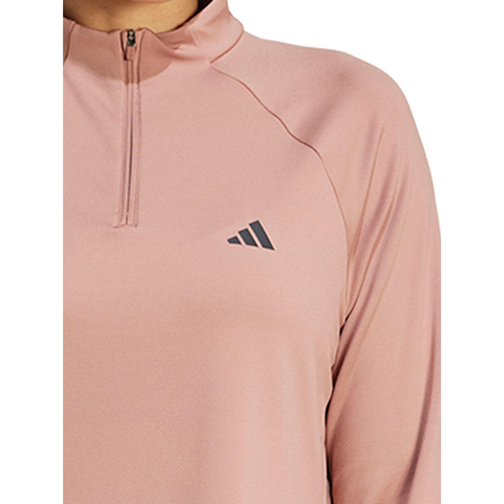 ADIDAS Train Essentials Minimal Branding 1/4-Zip Women's Training T-Shirt - Supersports Thailand Supersports Thailand