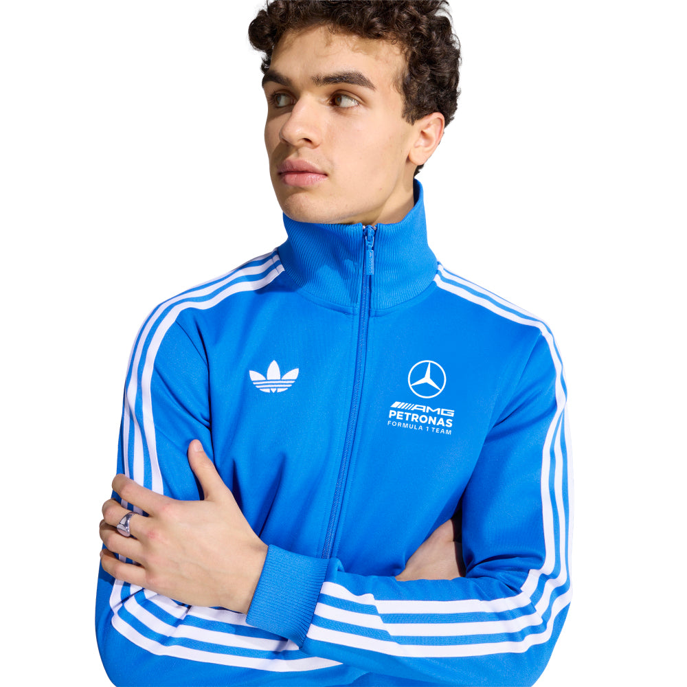 ADIDAS Mercedes - AMG Petronas Formula 1 Team Blue Wonder เสื้อแจ็คเก็ตผู้ชาย Supersports Thailand
