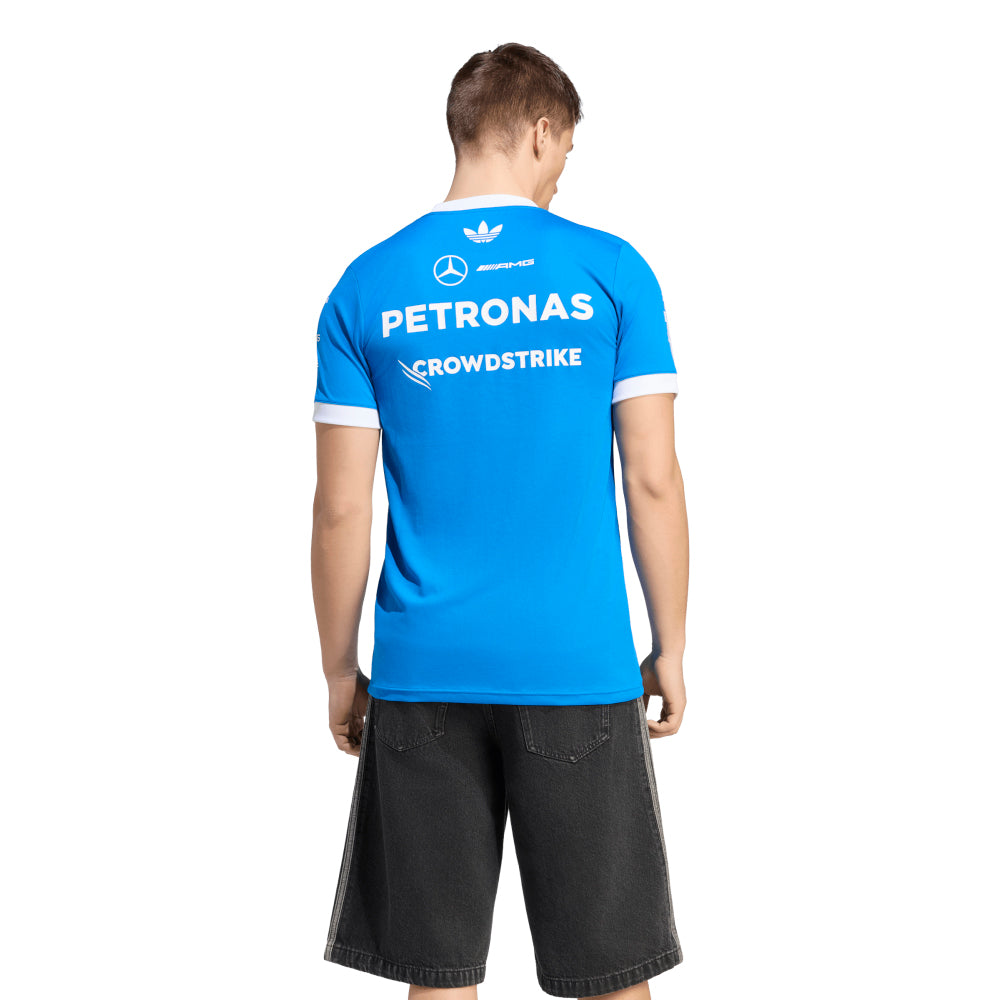 ADIDAS เสื้อแข่งรถผู้ชายทีม Mercedes - AMG Petronas Formula 1 Team Blue Wonder Supersports Thailand