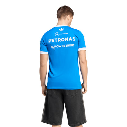 ADIDAS เสื้อแข่งรถผู้ชายทีม Mercedes - AMG Petronas Formula 1 Team Blue Wonder