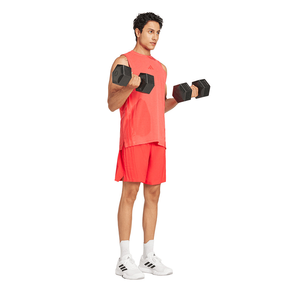 ADIDAS Designed-for-Training 3-Stripes เสื้อกล้ามออกกำลังกายผู้ชาย