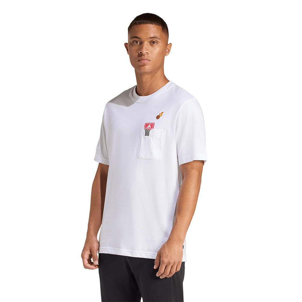 ADIDAS Mini Embroidery Basketball Graphic Men's T-Shirt - Supersports Thailand Supersports Thailand