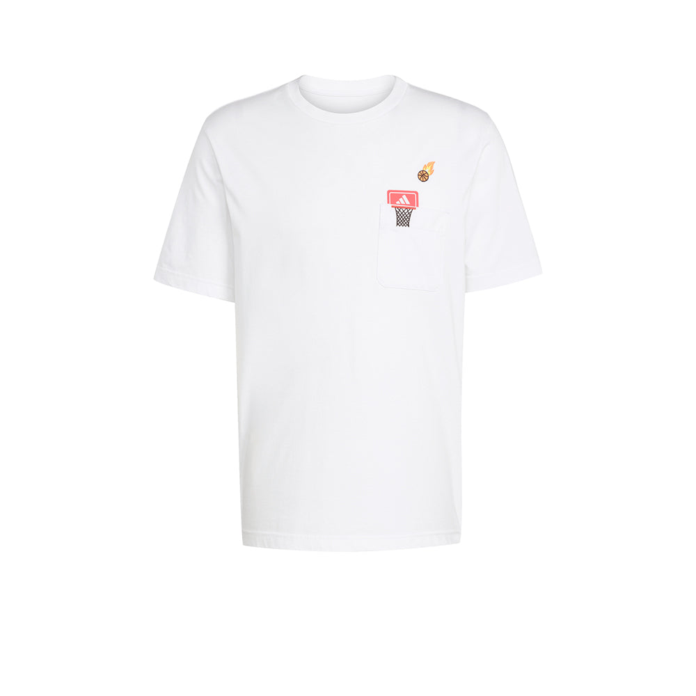ADIDAS Mini Embroidery Basketball Graphic Men's T-Shirt - Supersports Thailand Supersports Thailand