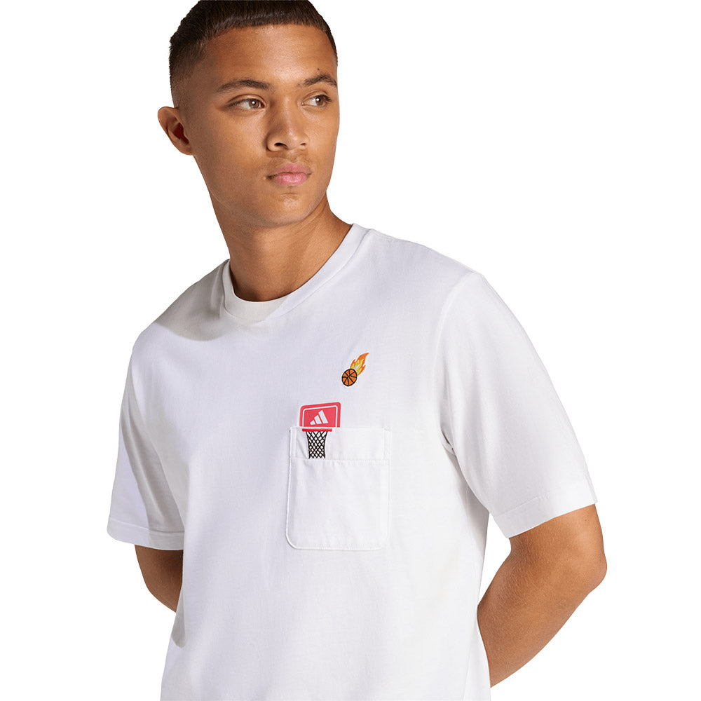 ADIDAS Mini Embroidery Basketball Graphic Men's T-Shirt - Supersports Thailand Supersports Thailand