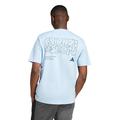 ADIDAS Lounge Verbiage Friends of Sport Graphic เสื้อยืดผู้ชาย