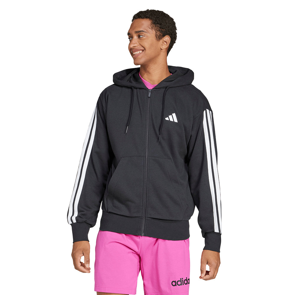 ADIDAS Essentials 3-Stripes French Terry Full-Zip เสื้อแจ็คเก็ตผู้ชาย Supersports Thailand