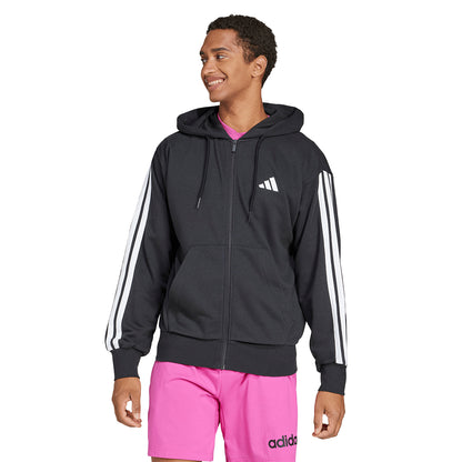 ADIDAS Essentials 3-Stripes French Terry Full-Zip เสื้อแจ็คเก็ตผู้ชาย
