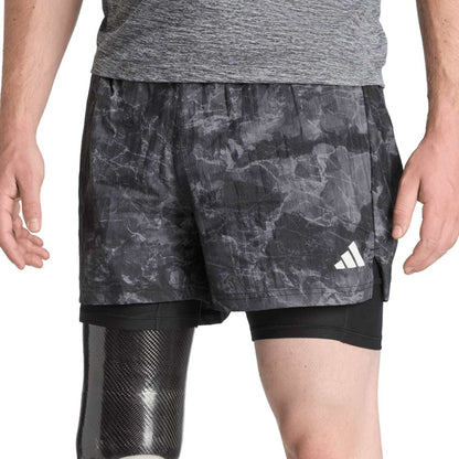ADIDAS Own The Run Spray Dye 2-In-1 Men's Running Shorts
