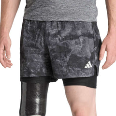 ADIDAS Own The Run Spray Dye 2-In-1 Men's Running Shorts