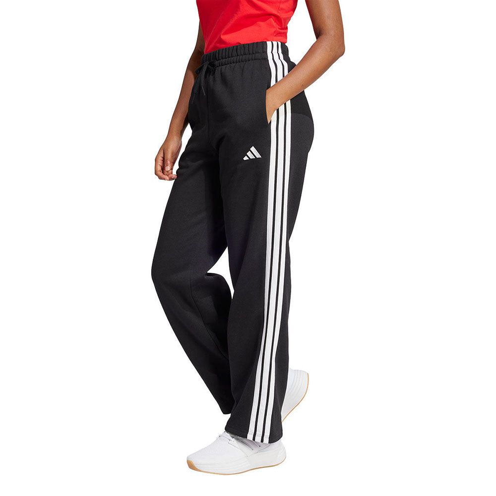 ADIDAS Essentials 3-Stripes Open-Hem Fleece Women's Lifestyle Pants - Supersports Thailand