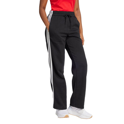 ADIDAS Essentials 3-Stripes Open-Hem Fleece กางเกงลำลองขายาวผู้หญิง