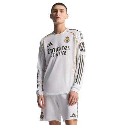 ADIDAS Men's Real Madrid Home Authentic 2025/26 Long Sleeve Jersey
