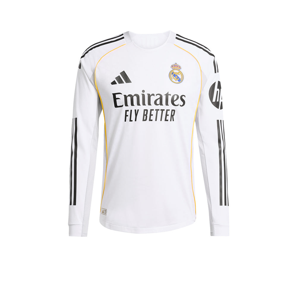 ADIDAS Men's Real Madrid Home Authentic 2025/26 Long Sleeve Jersey