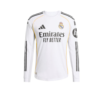 ADIDAS Men's Real Madrid Home Authentic 2025/26 Long Sleeve Jersey