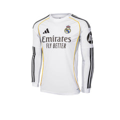 ADIDAS เสื้อแข่งผู้ชายแขนยาวทีมเรอัลมาดริด ชุดเหย้า ฤดูกาล 2025/26