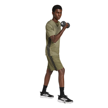 ADIDAS Workout Essentials Base 3-Stripes Pique Short 9 inch Men's Training Shorts - Supersports Thailand