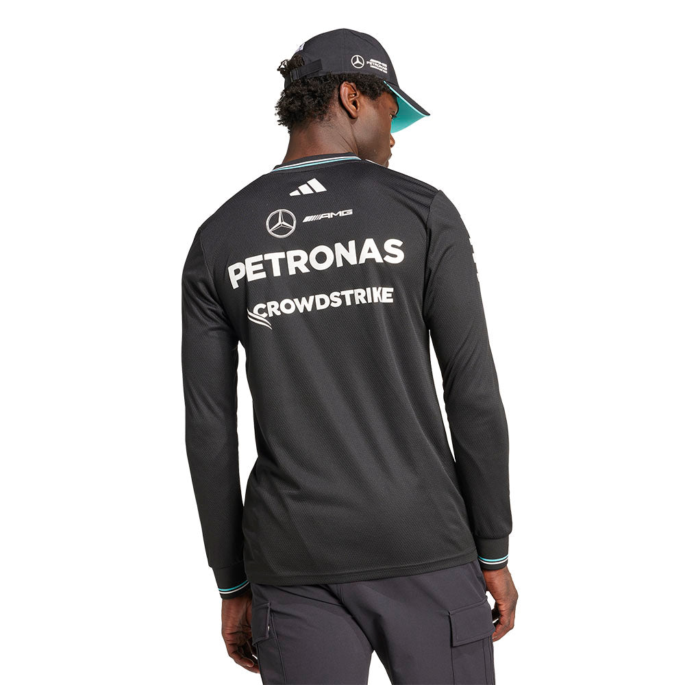 ADIDAS เสื้อแข่งรถแขนยาวผู้ชายทีม Mercedes - AMG Petronas Formula One เกรด Authentic