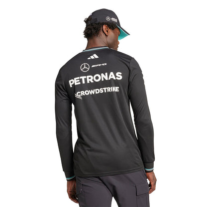 ADIDAS เสื้อแข่งรถแขนยาวผู้ชายทีม Mercedes - AMG Petronas Formula One เกรด Authentic