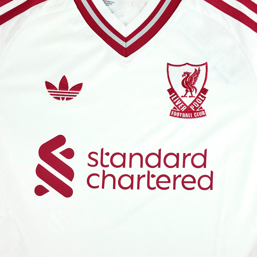 ADIDAS เสื้อแข่งเด็กแขนยาวทีมลิเวอร์พูล ชุดเยือน ฤดูกาล 2026/27 Supersports Thailand