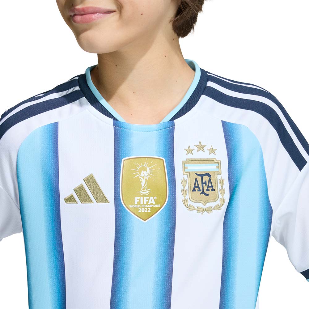 ADIDAS เสื้อแข่งเด็กทีมชาติอาร์เจนตินา เมสซี ชุดเหย้า เกรด Replica ฤดูกาล 2025/26 