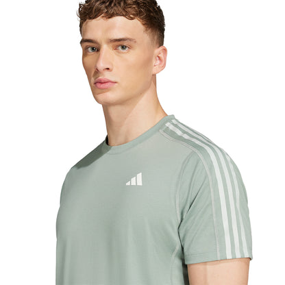 ADIDAS Own the Run 3-Stripes Men's Running T-Shirt
