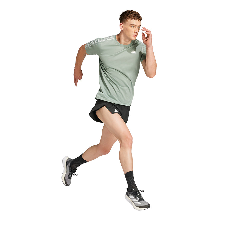 ADIDAS Own the Run 3-Stripes Men's Running T-Shirt