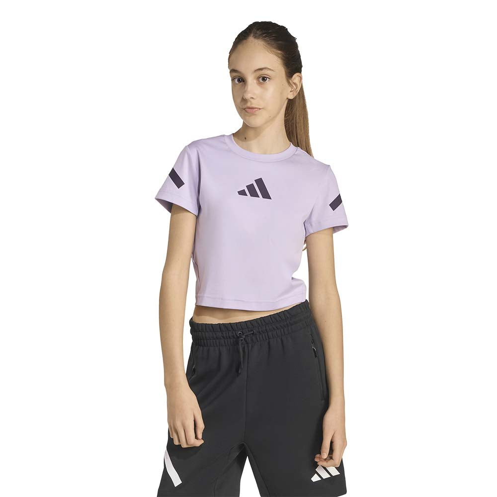 ADIDAS Z.N.E. Fitted Crop เสื้อยืดเด็กผู้หญิง
