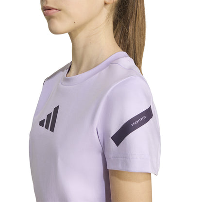 ADIDAS Z.N.E. Fitted Crop เสื้อยืดเด็กผู้หญิง