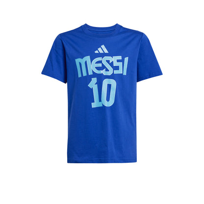 ADIDAS Messi Name and Number Graphic เสื้อยืดฟุตบอลเด็ก